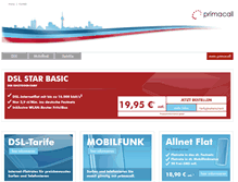 Tablet Screenshot of primacall.de